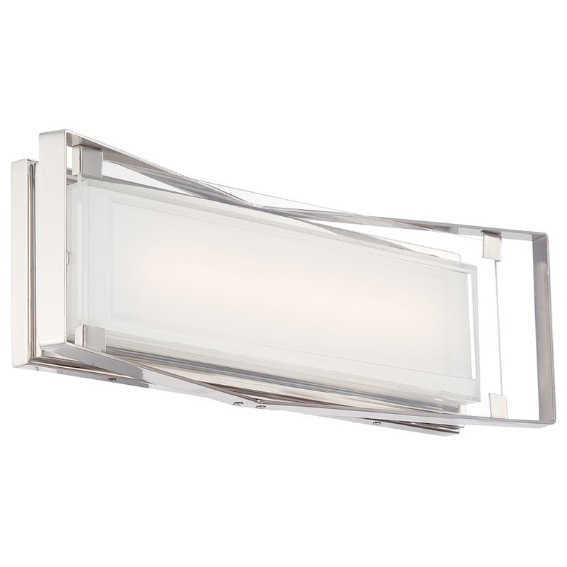 George Kovacs Crystal Clear 3-Light LED Bath Vanity Light | Contemporary Polished Nickel and Acrylic | Bathroom Vanity & Mirror | Model P1183-613-L