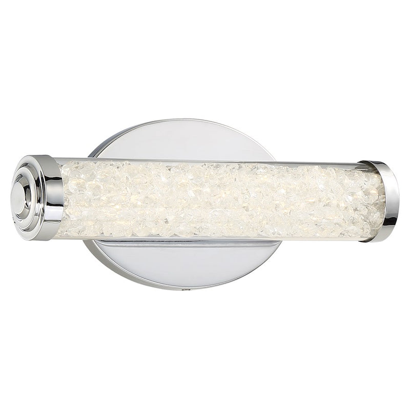 George Kovacs Diamonds 12in 1-Light LED Bath Vanity Light | Contemporary Chrome | Bathroom Vanity | 12.25 x 12.25 x 5 in | Model P1191-077-L