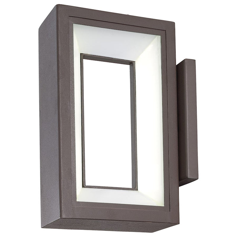 George Kovacs Skylight 10in LED Wall Sconce | Contemporary Textured Dorian Bronze | Hallway & Living Room Accent | Model P1200-615C-L