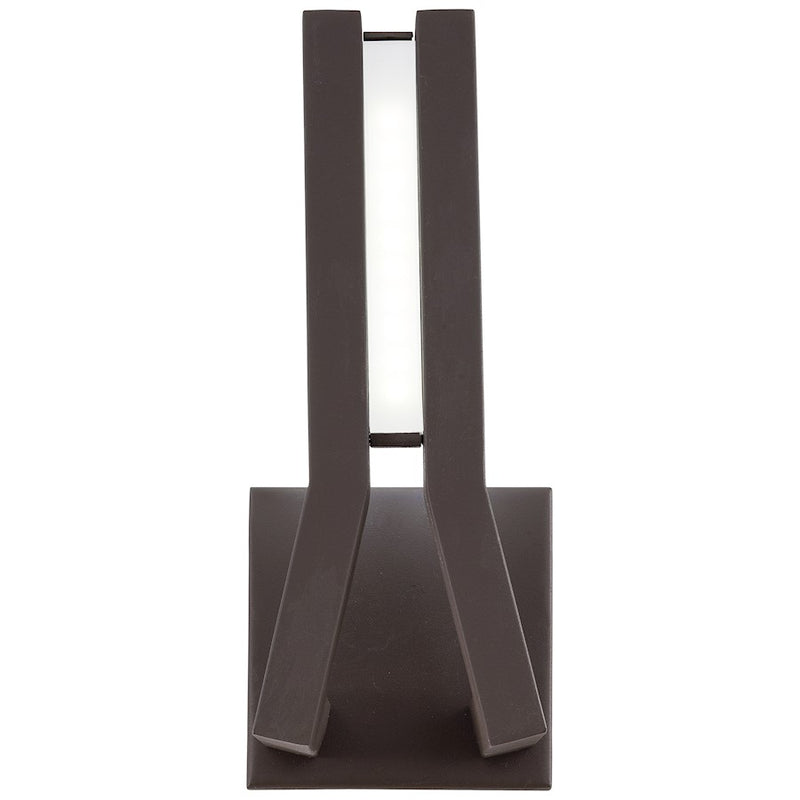 George Kovacs Tune 11in 1-Light Wall Sconce | Contemporary Sand Bronze Metal | Hallway & Living Room Accent | 5.25 x 3 x 11 in | Model P1212-287-L