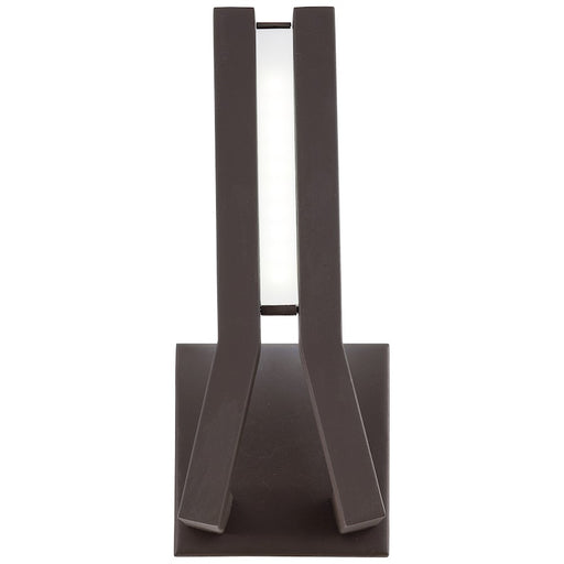 George Kovacs Tune 11in 1-Light Wall Sconce | Contemporary Sand Bronze Metal | Hallway & Living Room Accent | 5.25 x 3 x 11 in | Model P1212-287-L