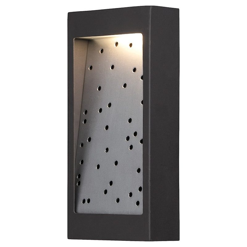 George Kovacs Pinball LED Pocket Lantern 5in Outdoor Sconce | Contemporary Oil Rubbed Bronze and Silver Dust | Covered Patio & | Model P1227-564-L