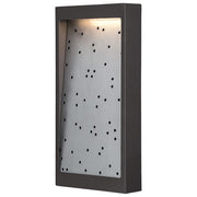George Kovacs Pinball LED Pocket Lantern 7in Outdoor Sconce | Contemporary Sand Bronze and Silver Dust | Covered Patio & Entryway | Model P1228-564-L