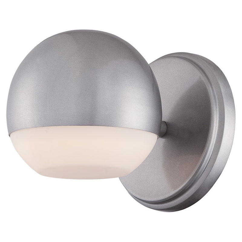 George Kovacs Droplet LED Wall Sconce 5in | Contemporary Silver Dust | Hallway & Bedroom Accent | W 5 x D 6 x H 5 in | Model P1229-566-L