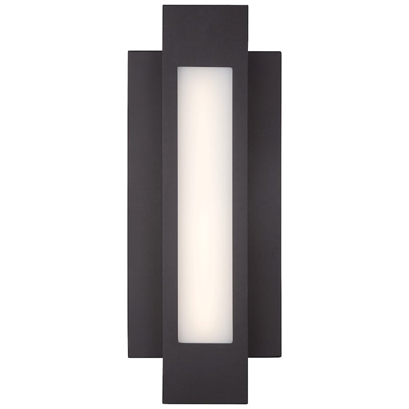 George Kovacs Pocket Lantern 6in 1-Light Outdoor Sconce | Contemporary Pebble Bronze | Covered Patio & Entryway | W 6 x D 2 x H | Model P1231-286-L