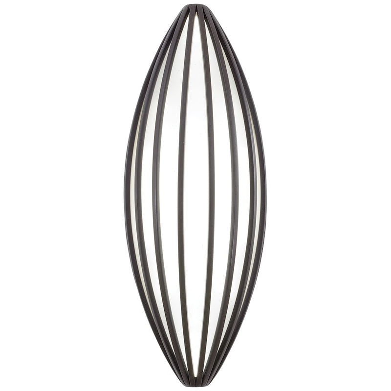 George Kovacs Corduroy 16in 1-Light Outdoor Sconce | Contemporary Dorian Bronze and Etched White Glass | Covered Patios & | Model P1233-615B-L