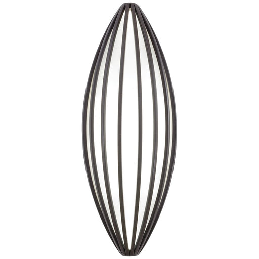 George Kovacs Corduroy 16in 1-Light Outdoor Sconce | Contemporary Dorian Bronze and Etched White Glass | Covered Patios & | Model P1233-615B-L