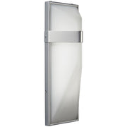 George Kovacs Wedge 15in 1-Light Outdoor Sconce | Modern Silver Dust Aluminum and Glass | Covered Patio & Entryway | W 5 x D 4 x | Model P1237-566-L