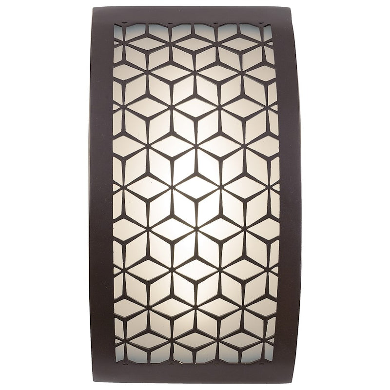 George Kovacs Copula 10in LED Outdoor Sconce | Modern Alder Bronze Aluminum | Entryway & Porch | 3 x 5 x 10 in | Model P1238-246-L
