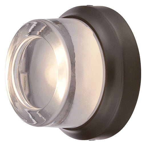 George Kovacs Comet 5in 1-Light Wall Sconce | Contemporary Oil Rubbed Bronze and Clear Frosted Glass | Entryway & Hallway Accent | Model P1240-143-L