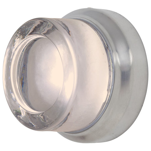 George Kovacs Comet 5in LED Convertible Wall Sconce | Brushed Stainless Steel and Clear Frosted Glass | Outdoor Entryway & Patio | Model P1240-A144-L