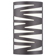 George Kovacs Teeter 9in LED Outdoor Sconce | Modern Pebble Bronze Aluminum | Entryway & Porch | 3.25 x 5.5 x 9.25 in | Model P1241-286-L