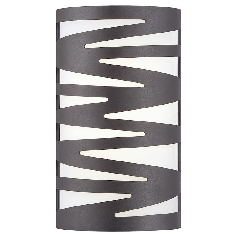 George Kovacs Teeter 9in LED Outdoor Sconce | Modern Pebble Bronze Aluminum | Entryway & Porch | 3.25 x 5.5 x 9.25 in | Model P1241-286-L