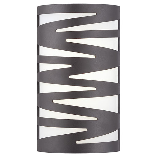 George Kovacs Teeter 9in LED Outdoor Sconce | Modern Pebble Bronze Aluminum | Entryway & Porch | 3.25 x 5.5 x 9.25 in | Model P1241-286-L