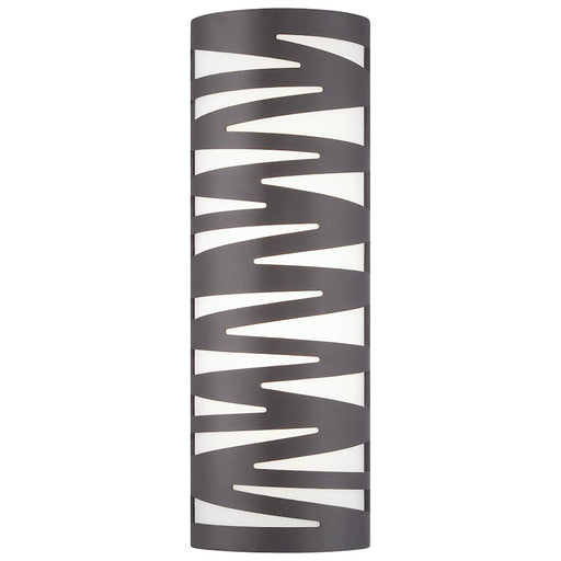 George Kovacs Teeter 16in LED Pocket Lantern | Contemporary Pebble Bronze Outdoor Sconce | Entryway & Patio Accent | 6 x 3 x 16 in | Model P1242-286-L