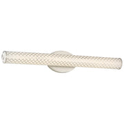 George Kovacs Dots 30in 1-Light LED Bath Vanity Light | Contemporary Brushed Nickel and Etched White Glass | Bathroom Vanity | Model P1263-084-L