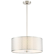 George Kovacs Dots 18in 3-Light Pendant | Contemporary Brushed Nickel | Kitchen Island & Dining Room | 18 x 18 x 7 in | Model P1266-084