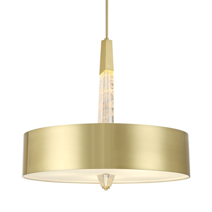 Minka George Kovacs Drifting Droplets 5Lt LED Pendant, Brass/Frost - P1285-859-L