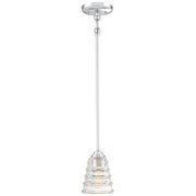 George Kovacs Arctic 1-Light Mini Pendant | Contemporary Chrome | Kitchen Island & Dining Room Accent | 5 x 5 x 6 in | Model P1290-077