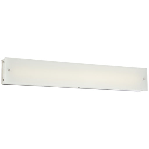 George Kovacs Button 35in 1-Light Bathroom Vanity Light | Brushed Nickel and Etched Glass | Bathroom Vanity | 35 x 3 x 6 in | Model P1324-084-L