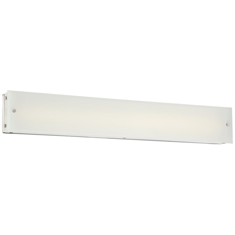 George Kovacs Button 35in 1-Light Bathroom Vanity Light | Brushed Nickel and Etched Glass | Bathroom Vanity | 35 x 3 x 6 in | Model P1324-084-L
