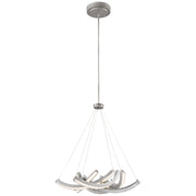 George Kovacs Swing Time LED Pendant 25in | Brushed Silver Contemporary | Kitchen Island & Dining Room | 25 x 24 in | Model P1336-665-L