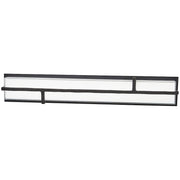 George Kovacs Sirato 32in 1-Light LED Wall Sconce | Spanish Iron and Mitered White Glass | Hallway & Bathroom Vanity | Model P1343-039-L