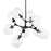 Minka George Kovacs Nexpo 9 Light Chandelier, Coal/Glass - P1369-66A