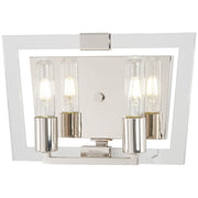George Kovacs Crystal Chrome 2-Light Vanity Light | Modern Polished Nickel and Clear Acrylic | Bathroom Vanity & Powder Room | Model P1372-613