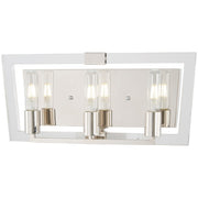 George Kovacs Crystal Chrome 19in 3-Light Vanity Light | Modern Polished Nickel and Clear Acrylic | Bathroom Vanity | 19 x 4 x 9 in | Model P1373-613
