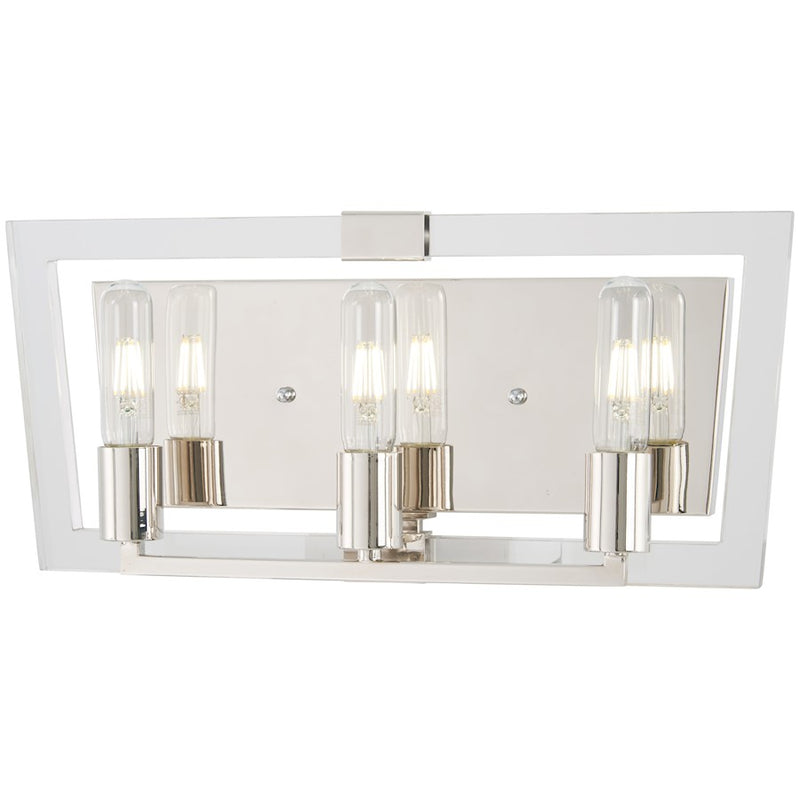 George Kovacs Crystal Chrome 19in 3-Light Vanity Light | Modern Polished Nickel and Clear Acrylic | Bathroom Vanity | 19 x 4 x 9 in | Model P1373-613