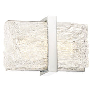 George Kovacs Forest Ice 1-Light LED Bath Vanity Light | Traditional Chrome and Frosted Glass | Bathroom Vanity & Powder Room | Model P1381-077-L