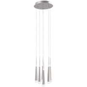 George Kovacs Gradual 14in LED Pendant | Contemporary Brushed Aluminum | Kitchen Island & Dining Room | W 14 x H 18 in | Model P1410-600-L