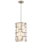 George Kovacs Alecia's Tiers 10in LED Pendant | Transitional Brushed Nickel and Bronze Patina | Kitchen Island & Dining Room | W | Model P1420-674-L