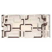 George Kovacs Alecia's Tiers 12in 1-Light Vanity Sconce | Transitional Brushed Nickel and Bronze Patina | Bathroom Vanity & | Model P1421-674-L