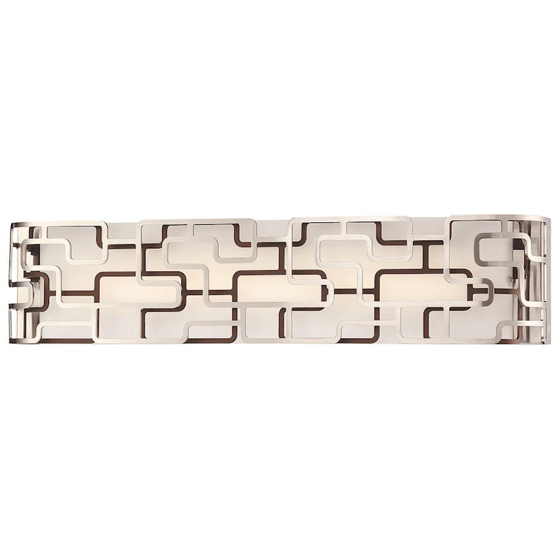 George Kovacs Alecia's Tiers 25in 1-Light LED Bath Vanity Light | Transitional Brushed Nickel & Bronze Patina Metal | Bathroom & | Model P1423-674-L