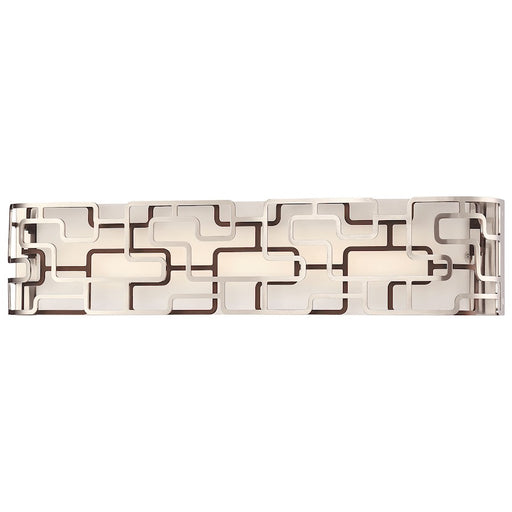 George Kovacs Alecia's Tiers 25in 1-Light LED Bath Vanity Light | Transitional Brushed Nickel & Bronze Patina Metal | Bathroom & | Model P1423-674-L