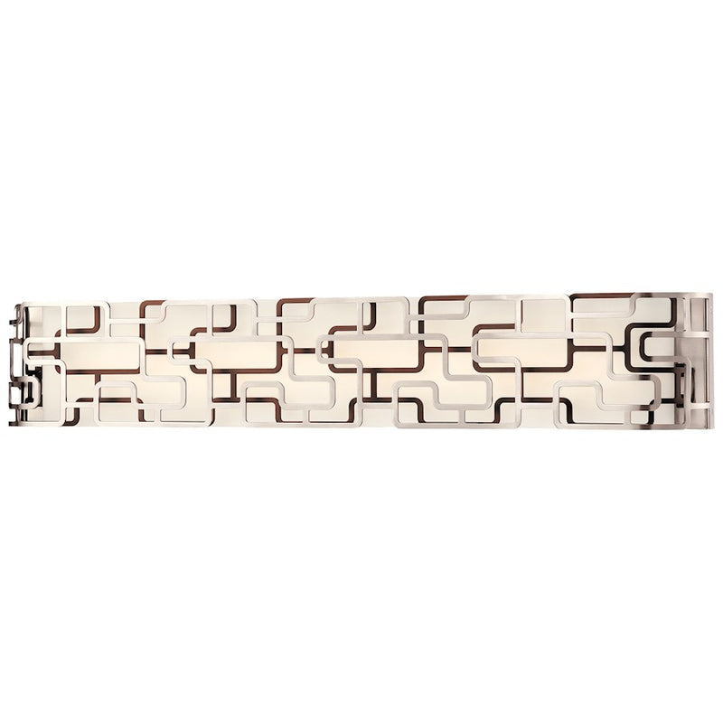 George Kovacs Alecia's Tiers 32in LED Bathroom Vanity Light | Transitional Brushed Nickel and Bronze Patina | Bathroom Vanity | W | Model P1424-674-L