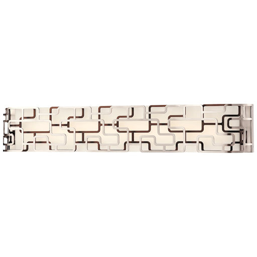 George Kovacs Alecia's Tiers 32in LED Bathroom Vanity Light | Transitional Brushed Nickel and Bronze Patina | Bathroom Vanity | W | Model P1424-674-L