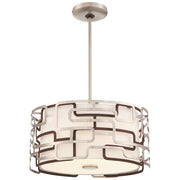 George Kovacs Alecia's Tiers 15in LED Pendant | Transitional Brushed Nickel and Bronze Patina Metal | Kitchen Island & Dining | Model P1425-674-L