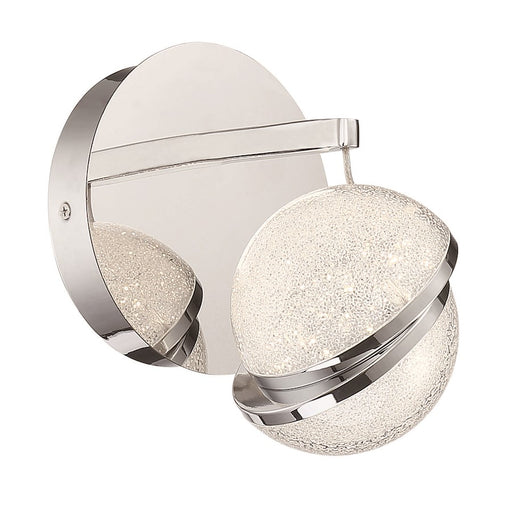 George Kovacs Silver Slice 6in 1-Light LED Bath Vanity | Contemporary Chrome | Bathroom Vanity Light | 6 x 6 x 7 in | Model P1431-077-L