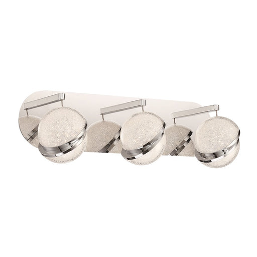 George Kovacs Silver Slice 20in 3-Light LED Bath Vanity Light | Contemporary Chrome Metal | Bathroom & Powder Room | Model P1433-077-L
