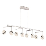 George Kovacs Silver Slice 50in 5-Light LED Island Light | Chrome Contemporary | Kitchen Island & Dining Room | 50 x 13 x 12 in | Model P1448-077-L