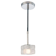 George Kovacs Squared 4in 1-Light Mini Pendant | Polished Nickel Contemporary Pillow Glass | Kitchen Island & Dining Room | Model P1451-613