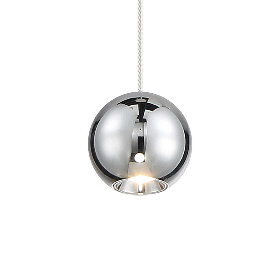 Minka George Kovacs Itty 1 Light Mini Pendant, Chrome/Clear - P1460-077-L