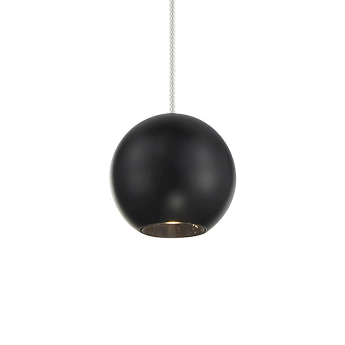 Minka George Kovacs Itty 1 Light Mini Pendant, Coal/Clear Diffuser - P1460-66A-L