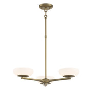 Minka George Kovacs Scale 3-Light LED Chandelier | Transitional Soft Brass | Dining Room & Living Room | 24 x 17 in | Model P1463-695-L