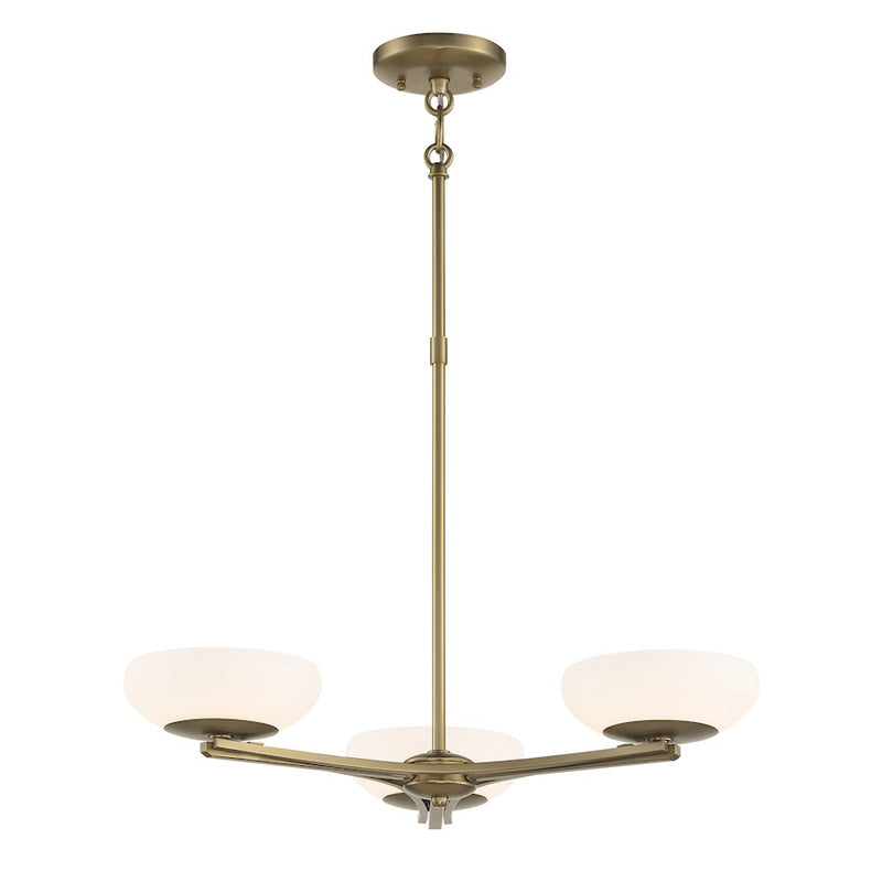 Minka George Kovacs Scale 3-Light LED Chandelier | Transitional Soft Brass | Dining Room & Living Room | 24 x 17 in | Model P1463-695-L