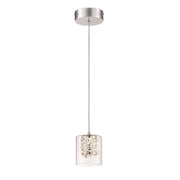 George Kovacs Wild Gems 5in LED Mini Pendant | Contemporary Chrome | Kitchen Island & Bar | 4.75 x 4.75 x 8 in | Model P1470-077-L