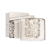 George Kovacs Wild Gems 5in 1-Light LED Wall Sconce | Chrome Contemporary | Bathroom & Hallway | 5 x 5 x 6 in | Model P1471-077-L